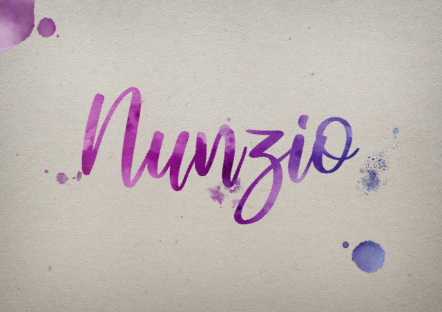 Free photo of Nunzio Watercolor Name DP