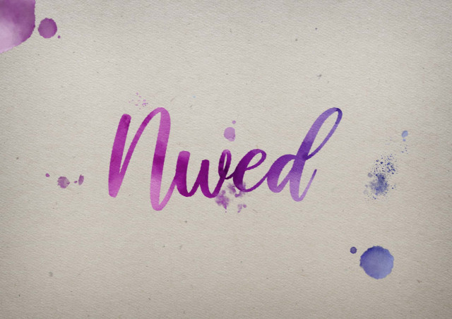 Free photo of Nwed Watercolor Name DP