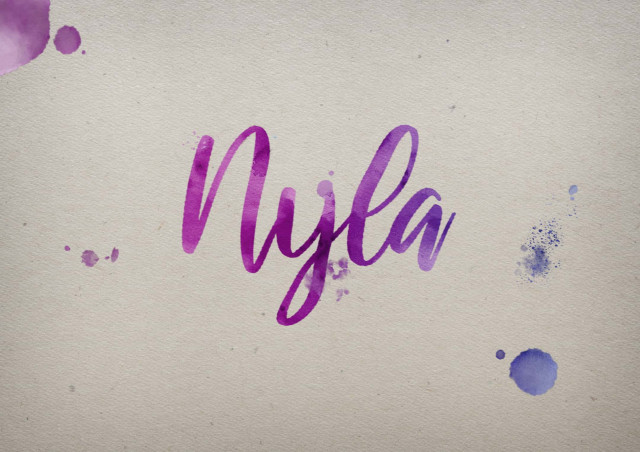Free photo of Nyla Watercolor Name DP