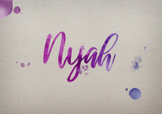 Free photo of Nyah Watercolor Name DP