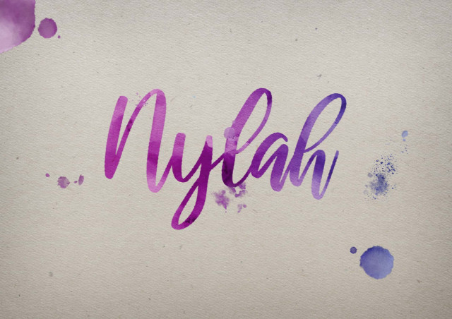 Free photo of Nylah Watercolor Name DP