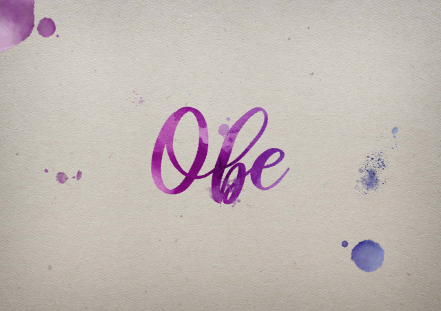 Free photo of Obe Watercolor Name DP