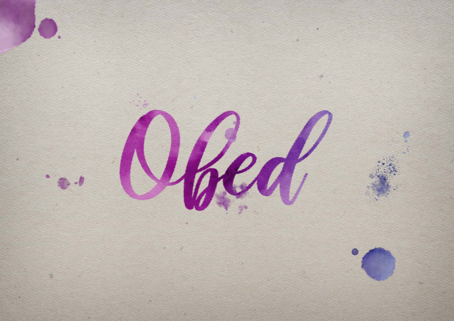 Free photo of Obed Watercolor Name DP