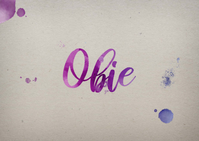 Free photo of Obie Watercolor Name DP