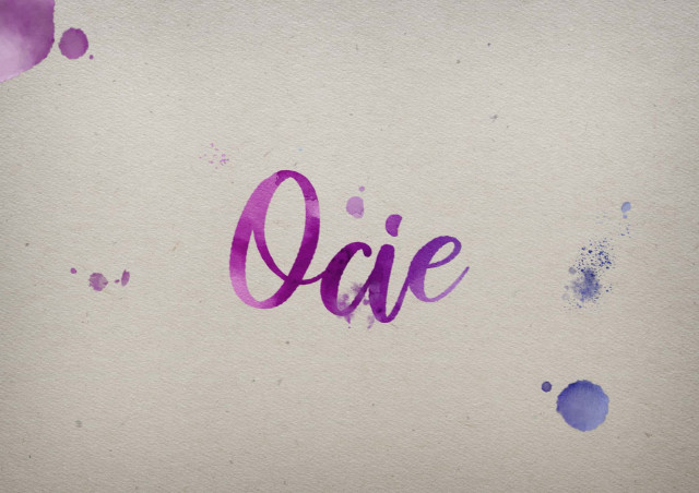 Free photo of Ocie Watercolor Name DP