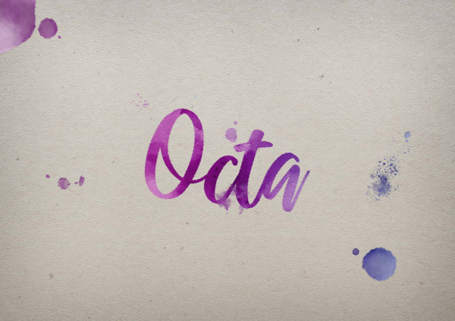 Free photo of Octa Watercolor Name DP