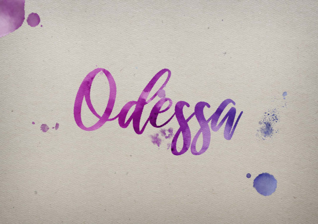 Free photo of Odessa Watercolor Name DP