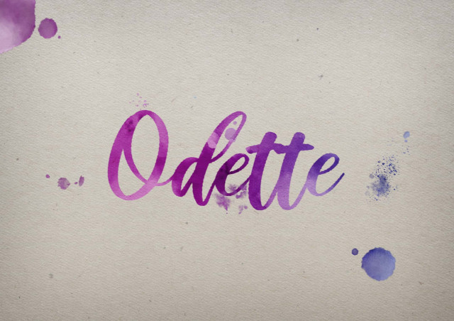 Free photo of Odette Watercolor Name DP