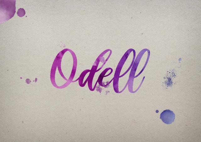 Free photo of Odell Watercolor Name DP