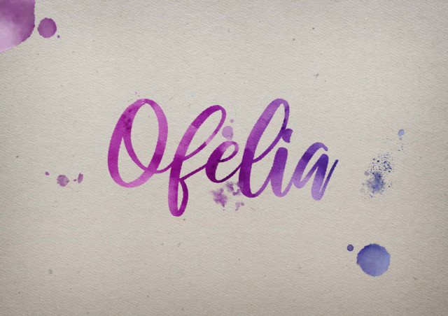 Free photo of Ofelia Watercolor Name DP