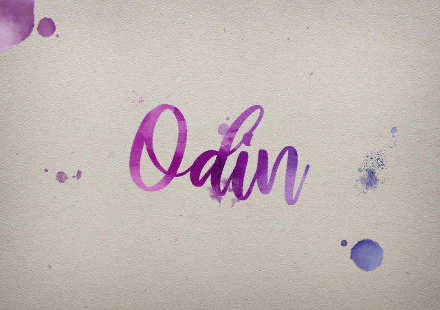 Free photo of Odin Watercolor Name DP