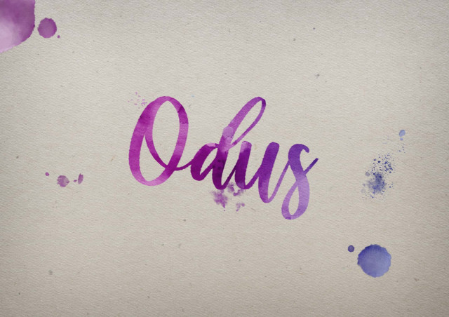 Free photo of Odus Watercolor Name DP