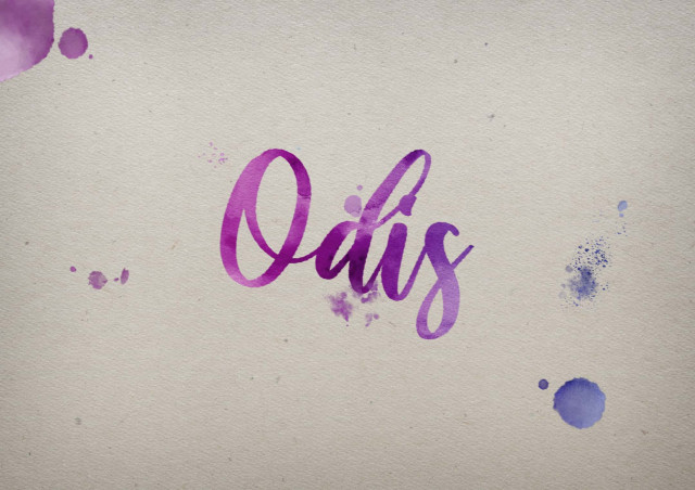 Free photo of Odis Watercolor Name DP