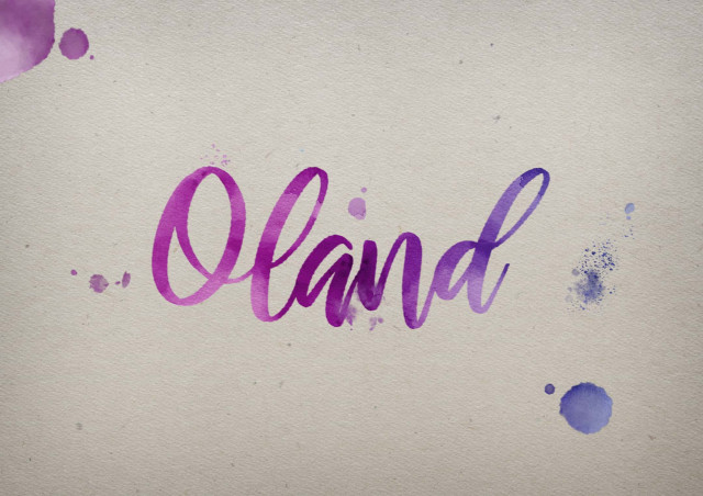 Free photo of Oland Watercolor Name DP