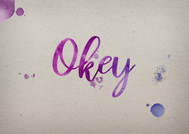 Free photo of Okey Watercolor Name DP