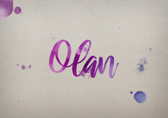Free photo of Olan Watercolor Name DP