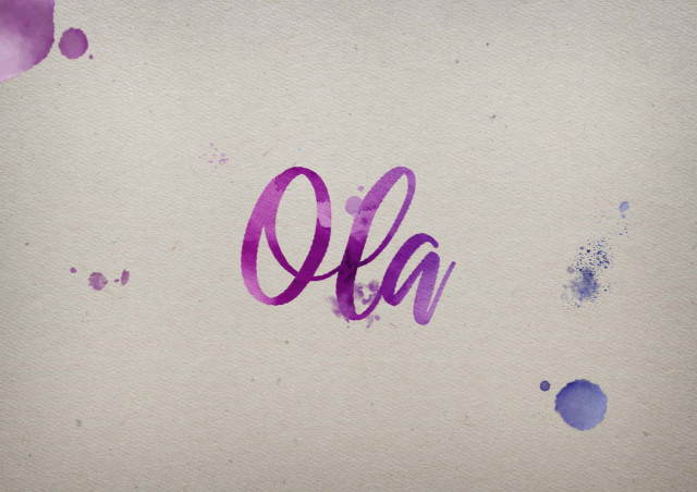 Free photo of Ola Watercolor Name DP