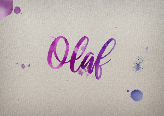 Free photo of Olaf Watercolor Name DP