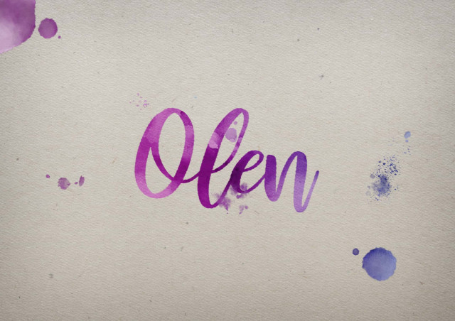 Free photo of Olen Watercolor Name DP