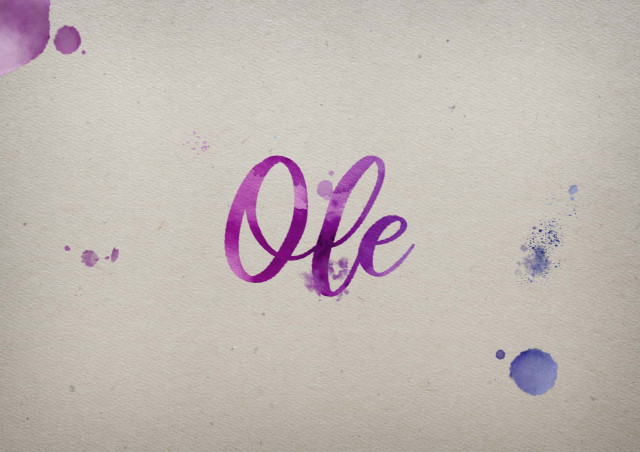 Free photo of Ole Watercolor Name DP