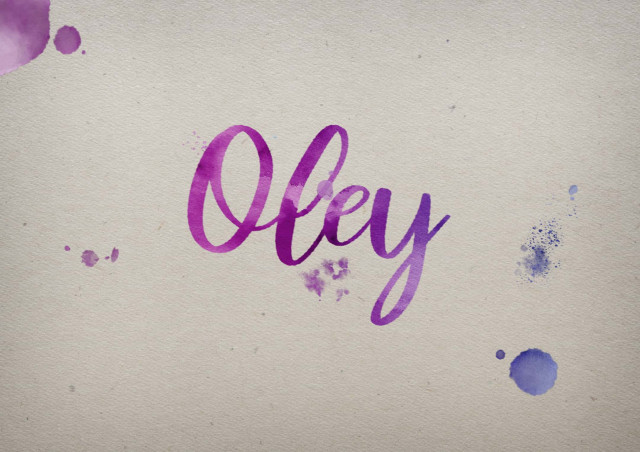 Free photo of Oley Watercolor Name DP