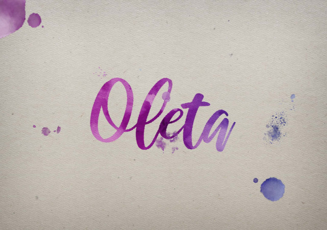 Free photo of Oleta Watercolor Name DP