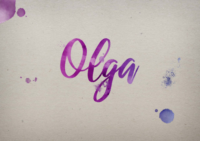 Free photo of Olga Watercolor Name DP