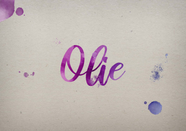 Free photo of Olie Watercolor Name DP