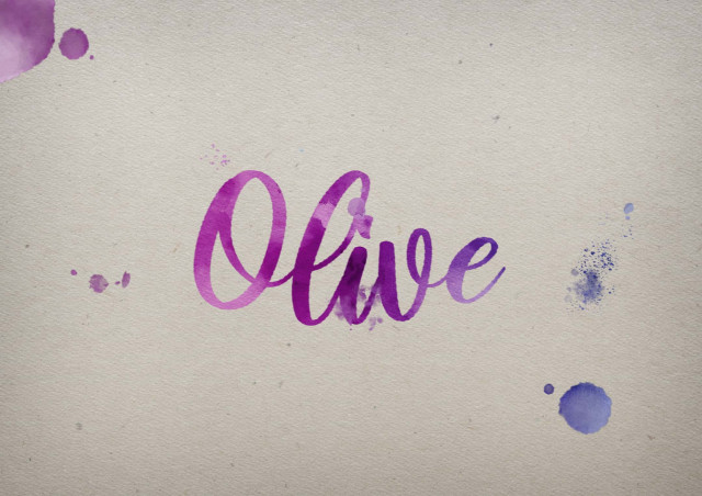 Free photo of Olive Watercolor Name DP