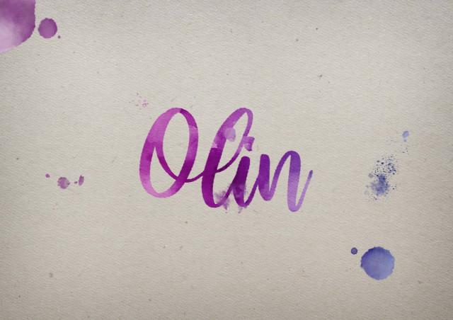 Free photo of Olin Watercolor Name DP