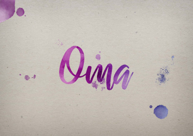 Free photo of Oma Watercolor Name DP