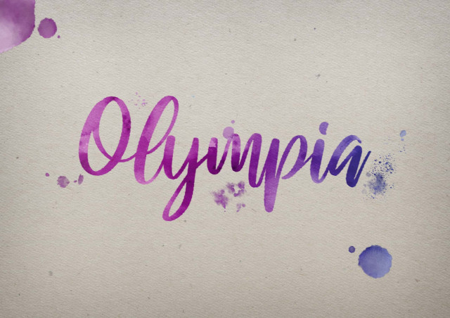 Free photo of Olympia Watercolor Name DP