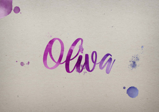 Free photo of Oliva Watercolor Name DP