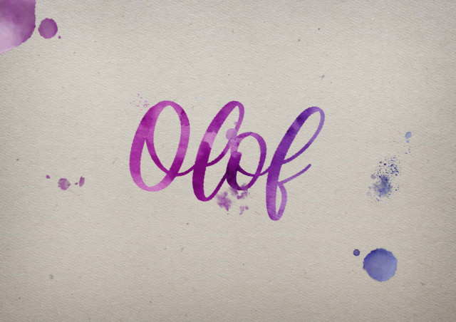 Free photo of Olof Watercolor Name DP