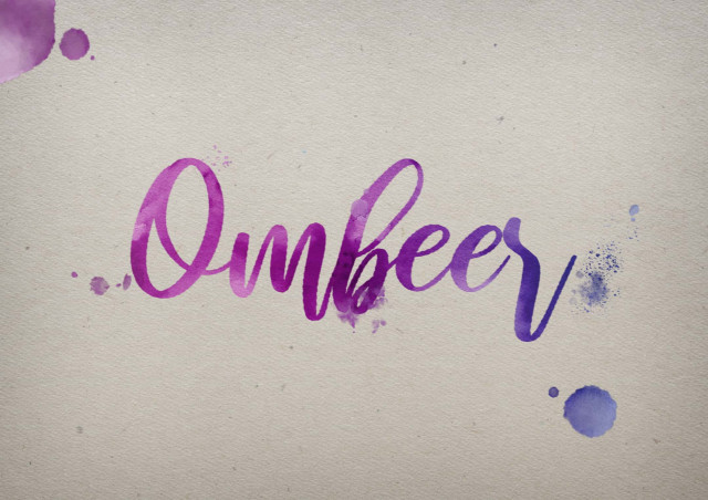 Free photo of Ombeer Watercolor Name DP