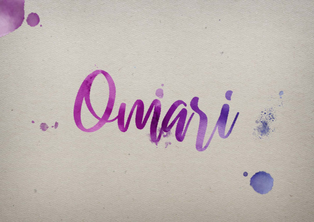 Free photo of Omari Watercolor Name DP