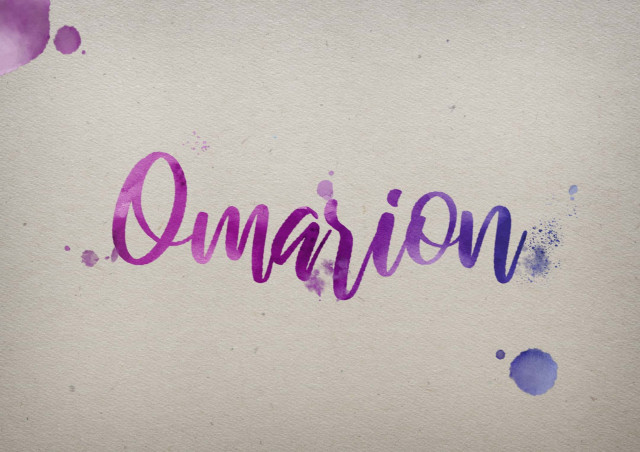 Free photo of Omarion Watercolor Name DP