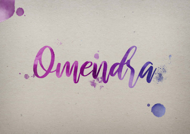 Free photo of Omendra Watercolor Name DP