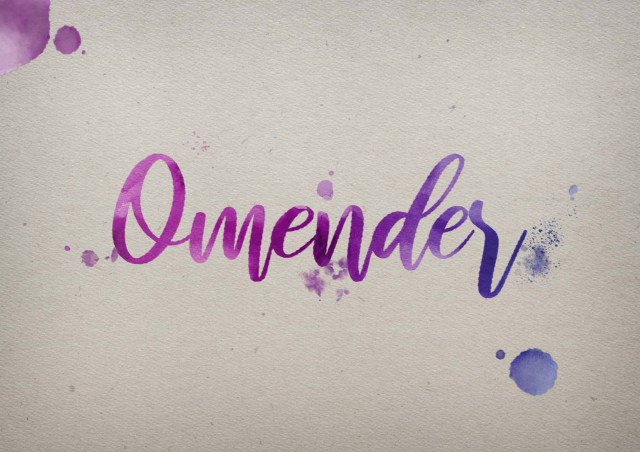 Free photo of Omender Watercolor Name DP