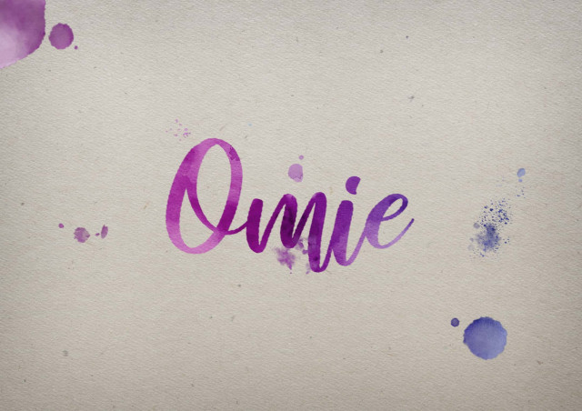 Free photo of Omie Watercolor Name DP