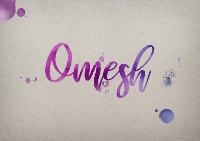 Free photo of Omesh Watercolor Name DP