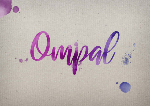 Free photo of Ompal Watercolor Name DP