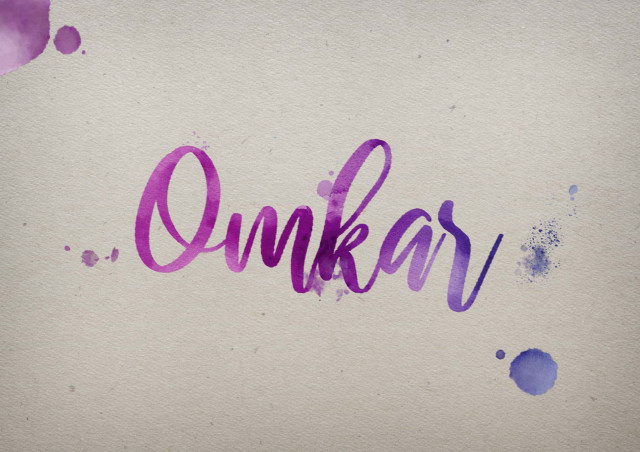Free photo of Omkar Watercolor Name DP