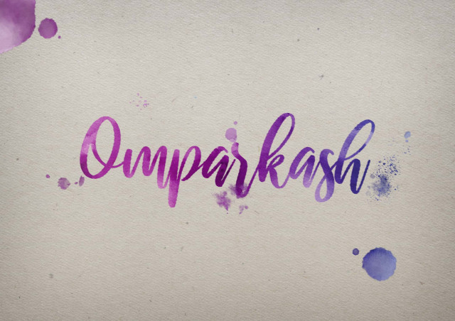 Free photo of Omparkash Watercolor Name DP