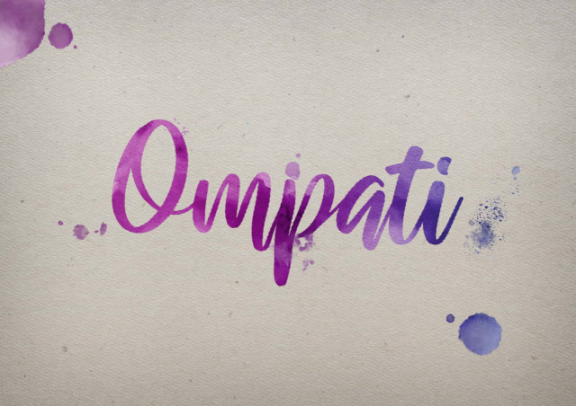Free photo of Ompati Watercolor Name DP