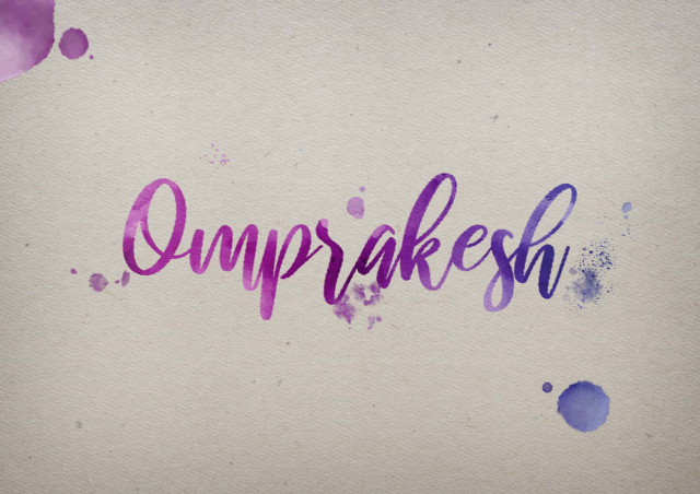 Free photo of Omprakesh Watercolor Name DP