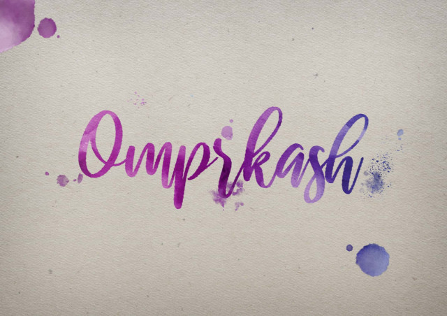 Free photo of Omprkash Watercolor Name DP