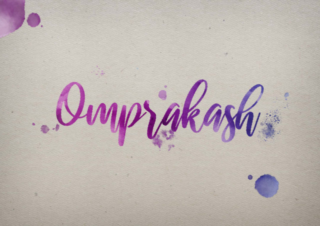 Free photo of Omprakash Watercolor Name DP