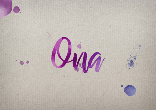 Free photo of Ona Watercolor Name DP