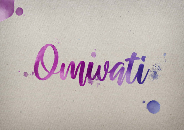 Free photo of Omwati Watercolor Name DP